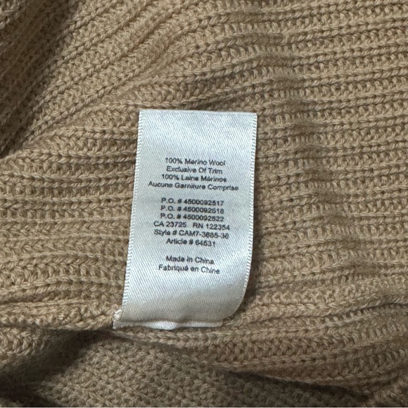 Aritzia Wilfred Free Unwind Oversized Merino Wool Cardigan Camel Tan XS Holiday - Picture 9 of 9